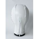 WHITE HOOD WITH RED TRIM