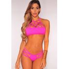 HOT PINK STRAPPY CAGED BIKINI