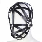 LEATHER BLACK BONDAGE HOOD