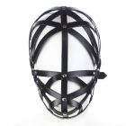 LEATHER BLACK BONDAGE HOOD