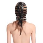 LEATHER BLACK STRIPES HOOD