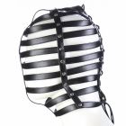 LEATHER BLACK STRIPES HOOD