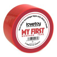 MY FIRST NON-STICKY BONDAGE TAPE BLACK RED