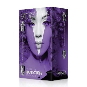 TRANSLUCENT HANDCUFFS WITH BLACK STRIPES
