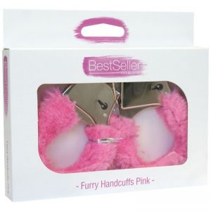 FURRY HANDCUFFS BESTSELLER PINK