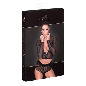 NOIR HANDMADE ZIPPED TULLE TOP