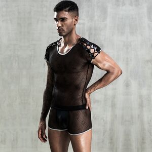 MEN'S SEXY UNDERWEAR SET TOP+BOXERS