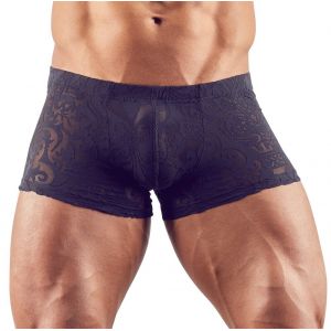 TRANSPARENT PANTS WITH VELVET PRINT