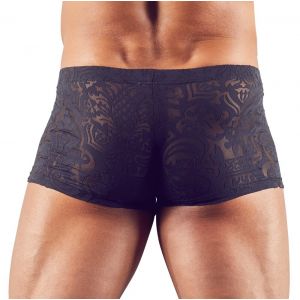 TRANSPARENT PANTS WITH VELVET PRINT