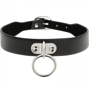 ΚΟΛΑΡΟ FETISH COLLAR BLACK WITH RING