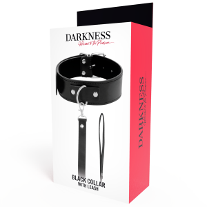 DARKNESS - BLACK COLLAR AND LEASH