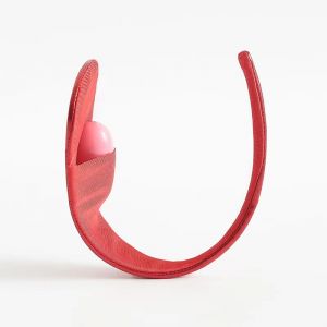 STRAPLESS BIKINI METALLIC LOOK RED
