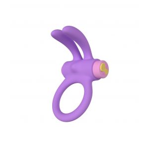 RINY VIBRATING RING W/ SILICONE USB CONTROLLER  LILAC