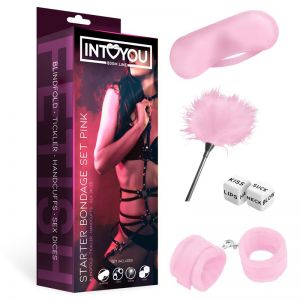 INTOYOU BDSM LINE STARTERS BONDAGE SET 4 PIECES PINK
