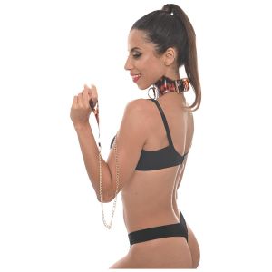 SPORTSHEETS AMBER COLLAR AND LEASH ANIMAL