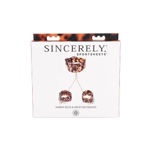 SPORTSHEETS AMBER NECK AND WRIST RESTRAINT ANIMAL