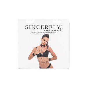 SPORTSHEETS AMBER NECK AND WRIST RESTRAINT ANIMAL