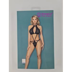 SENSUAL BODY BLACK LACE WITH ELASTIC BAND S-L