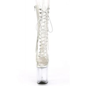 PLEASER FLAMINGO-1050C MID CALF BOOT CLEAR
