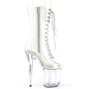 PLEASER FLAMINGO-1050C MID CALF BOOT CLEAR