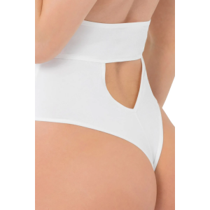 TAKE THE PLUNGE BODYSUIT WHITE-PINK LIPSTICK LINGERIE