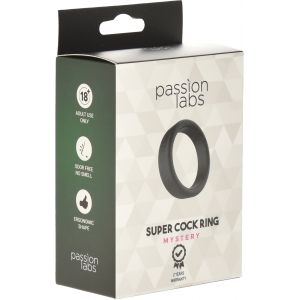 PENIS RING LARGE SUPER COCK RING SILICON BLACK PASSION LABS