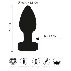 RC FLASHING BUTT PLUG WITH VIBRATION-ANOS