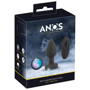 RC FLASHING BUTT PLUG WITH VIBRATION-ANOS