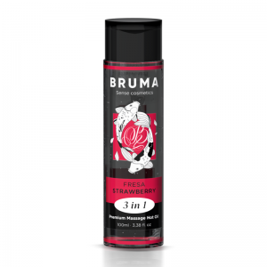 BRUMA - PREMIUM MASSAGE HOT OIL STRAWBERRY 3 IN 1 - 100 ML
