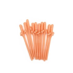 FLESH COLORED PENIS STRAWS PACK OF 10