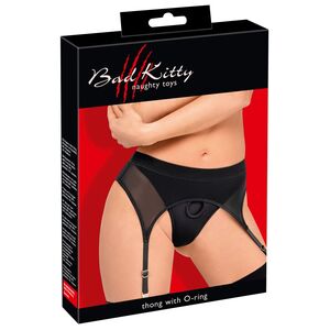 STRAP-ON THONG WITH SUSPENDERS-BAD KITTY