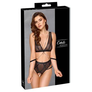 COTTELLI BONDAGE – WIRELESS BRA & CROTCHLESS BRIEFS SET