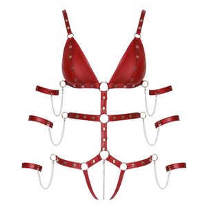 BAD KITTY CROTCHLESS BODY BONDAGE STYLE – DARK RED