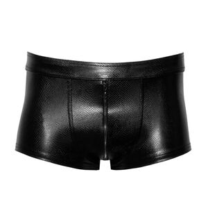 NOIR HANDMADE SNAKE FAUX LEATHER BOXER SHORTS