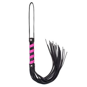 REAL LEATHER WHIP BLACK-PINK