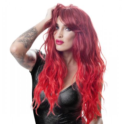 RED WAVY LONG WIG