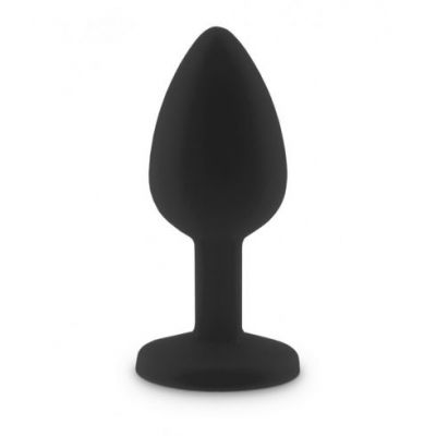 DIAMOND SILICONE PLUG BLACK/PINK MEDIUM