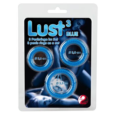 ΣΕΤ ΔΑΧΤΥΛΙΔΙΑ ΠΕΟΥΣ ΜΕ ΡΑΒΔΩΣΕΙΣ- LUST 3 BLUE