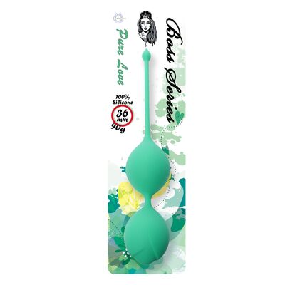 SILICONE KEGEL BALLS 36MM 60G GREEN