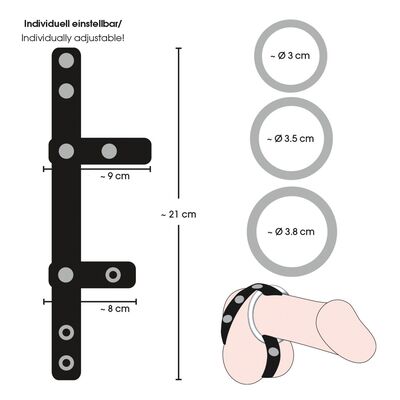 LEATHER COCK AND BALL STRAPS