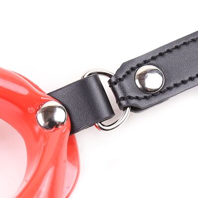 FETISH RED LIPS GAP WITH PU STRAP