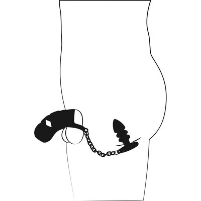 COCK CAGE WITH BUTT PLUG