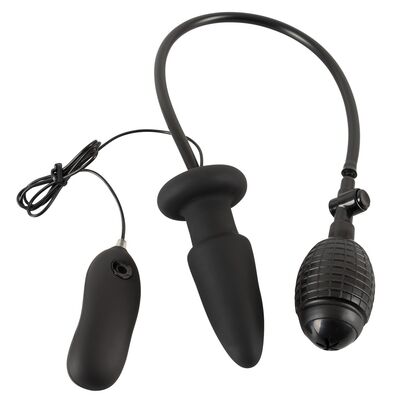 INFLATABLE SILICONE VIBRATING BUTT PLUG