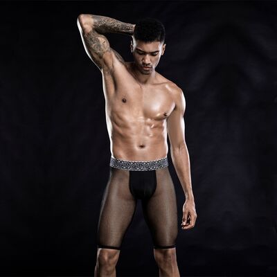 MEN'S LONG FISHNET BOXERS