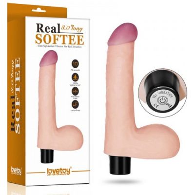 REAL SOFTEE VIBRATING DILDO