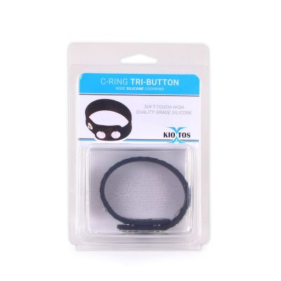 WIDE TRI-BUTTON SILICONE C-RING