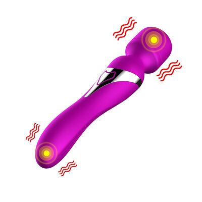SILICONE DUAL MASSAGER USB 7+7 FUNCTION PURPLE