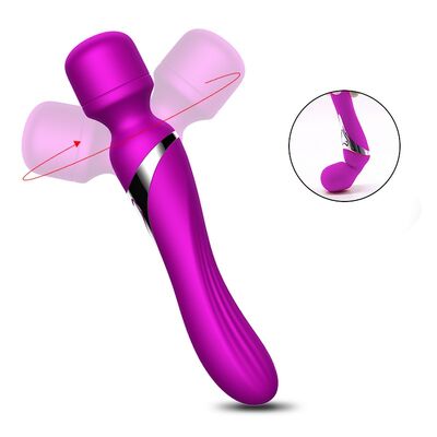 SILICONE DUAL MASSAGER USB 7+7 FUNCTION PURPLE