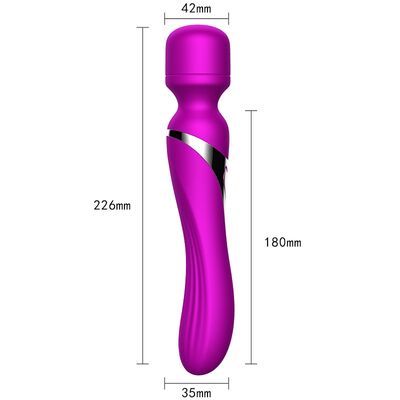 SILICONE DUAL MASSAGER USB 7+7 FUNCTION PURPLE