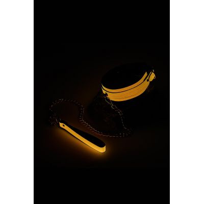 RADIANT COLLAR AND LEASH GLOW IN THE DARK ORANGE